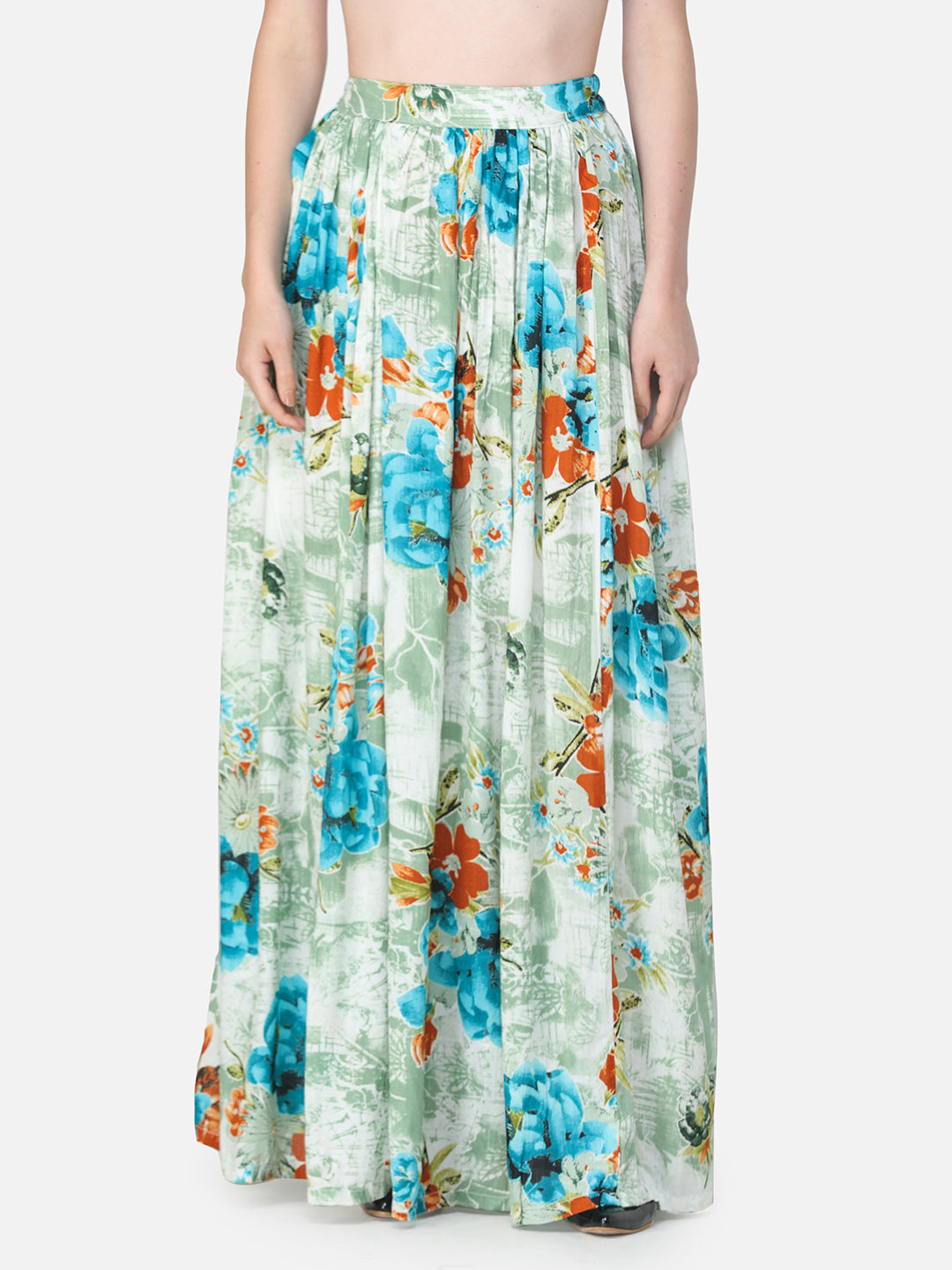 Floral maxi hotsell flared skirt