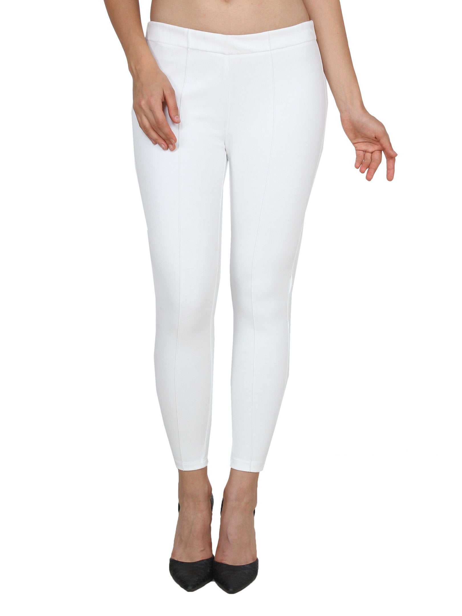 White Solid Jeggings – Cation Clothing