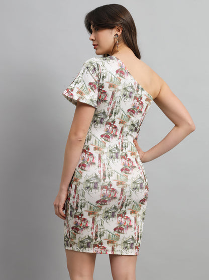 SCORPIUS Floral Print Sheath Dress