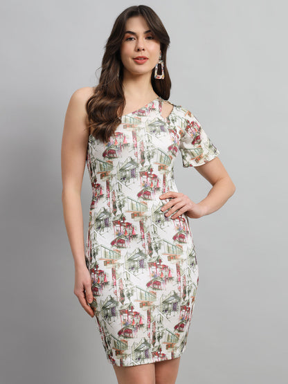 SCORPIUS Floral Print Sheath Dress