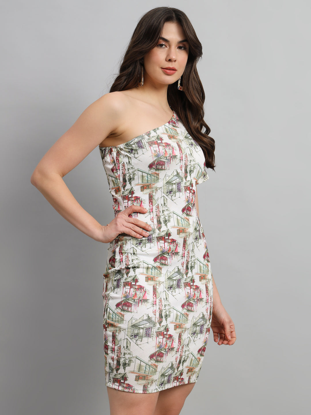 SCORPIUS Floral Print Sheath Dress