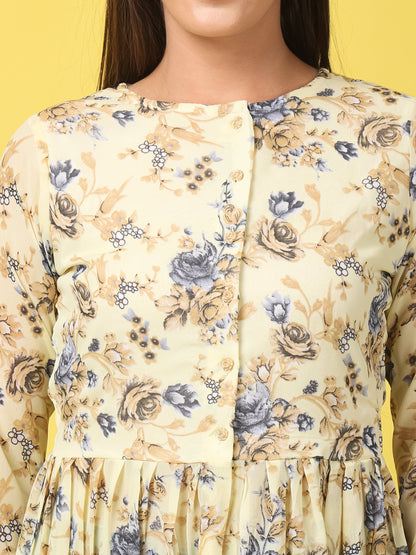 Floral Printed Georgette Tunic