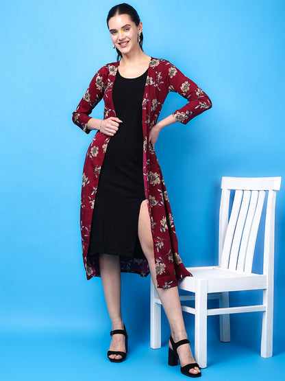 Scarlet Petal Crepe Shrug