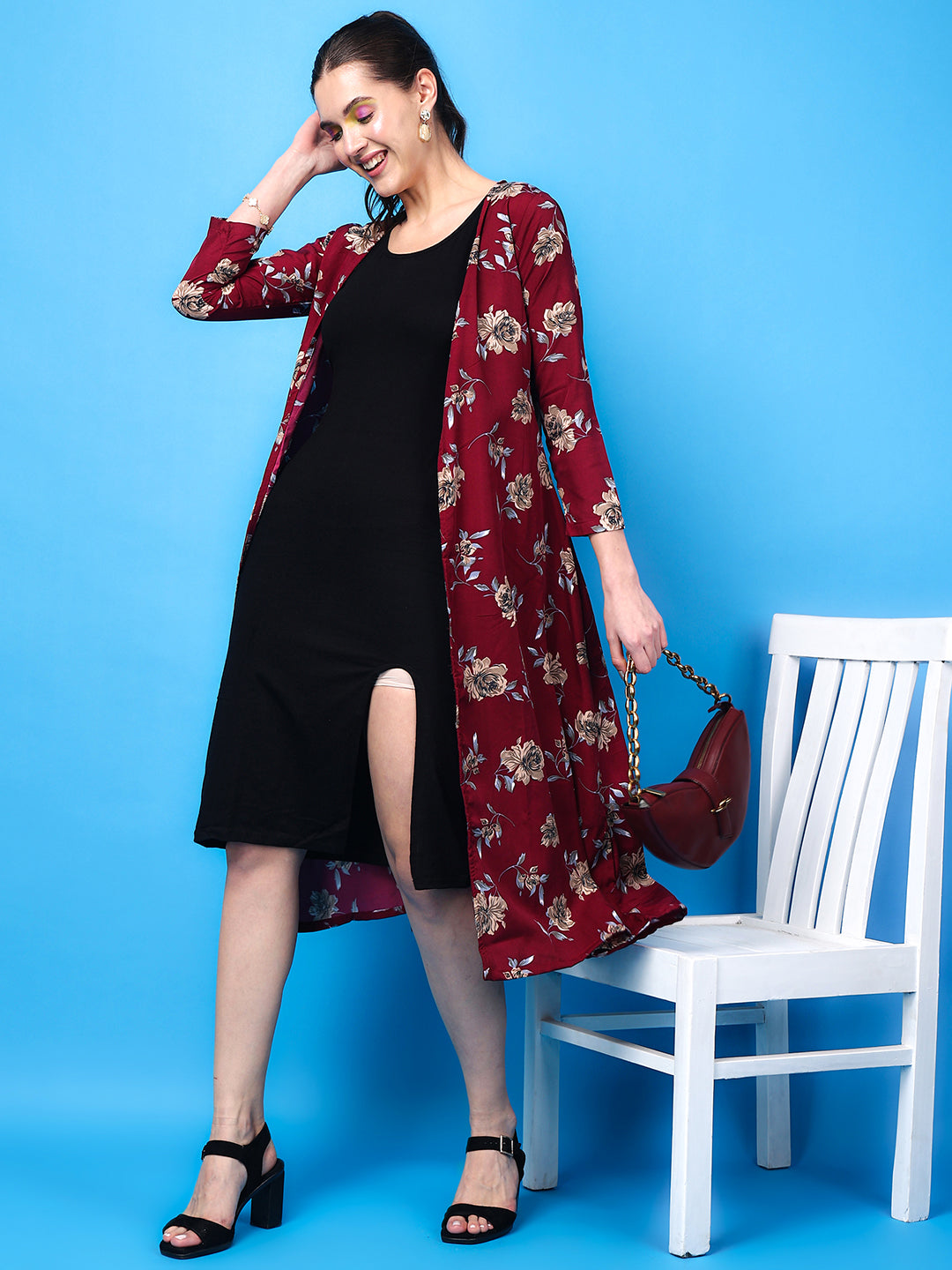 Scarlet Petal Crepe Shrug