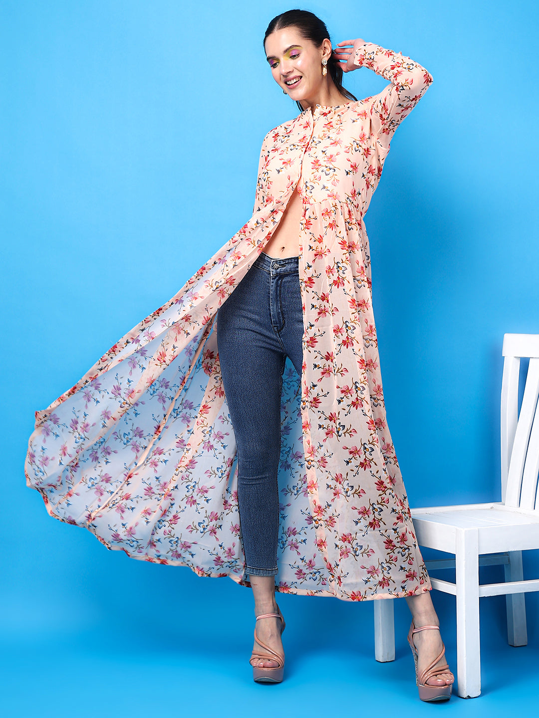 Floral Printed Georgette Tunic