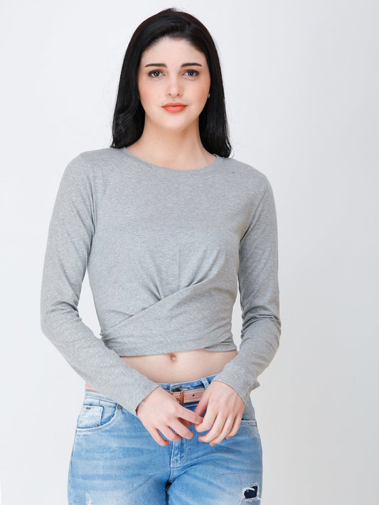 SCORPIUS Grey crop top