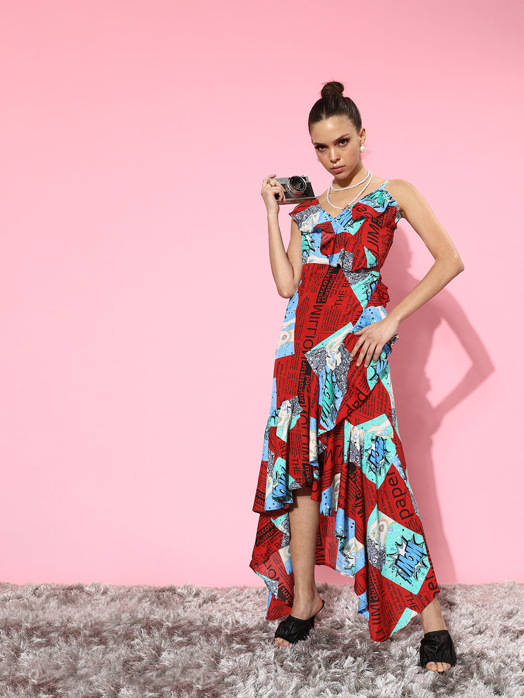 SCORPIUS Rayon Printed Maxi Dress