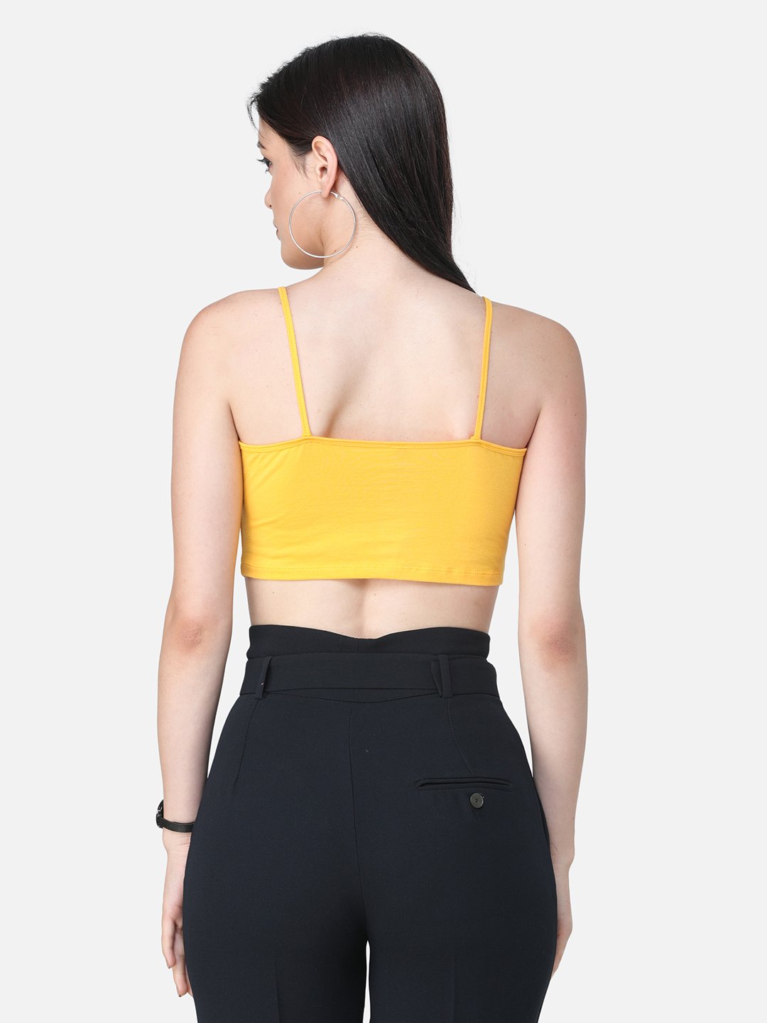 SCORPIUS SOLID YELLOW CROP TOP