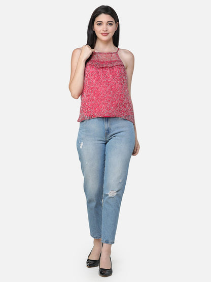 SCORPIUS PRINTED PINK TOP