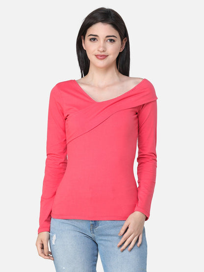 SCORPIUS SOLID CORAL TOP