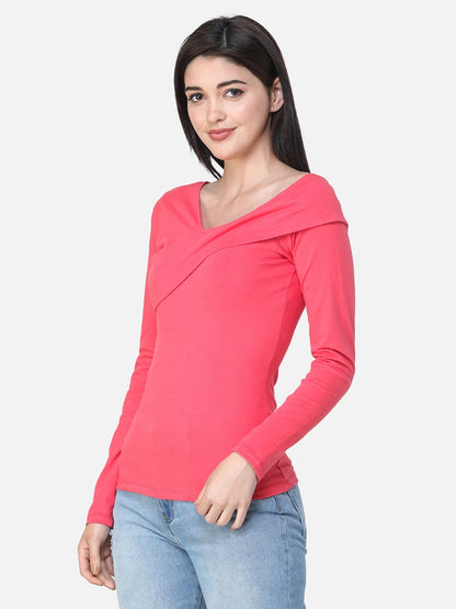 SCORPIUS SOLID CORAL TOP