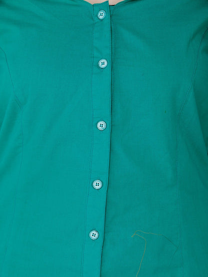 Solid Dark Green Shirt