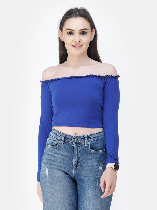 Blue Solid Top