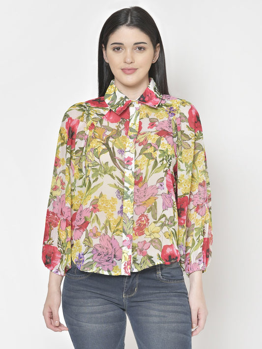 Cation Blue Printed Shirt