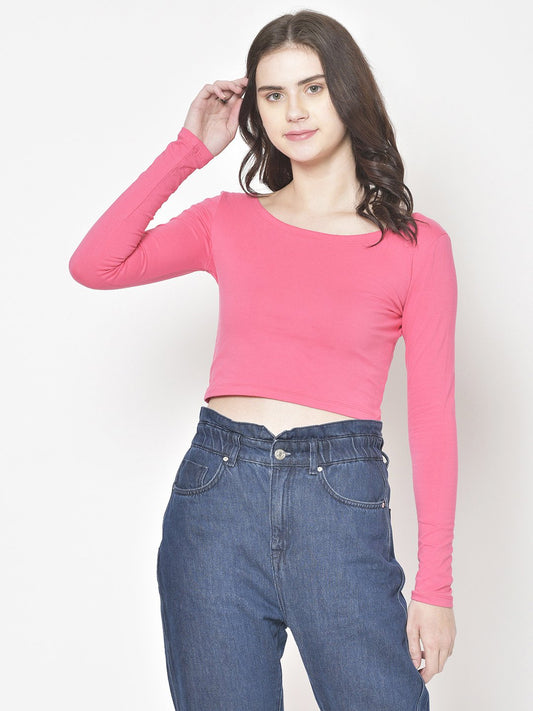 Cation Solid Pink Top