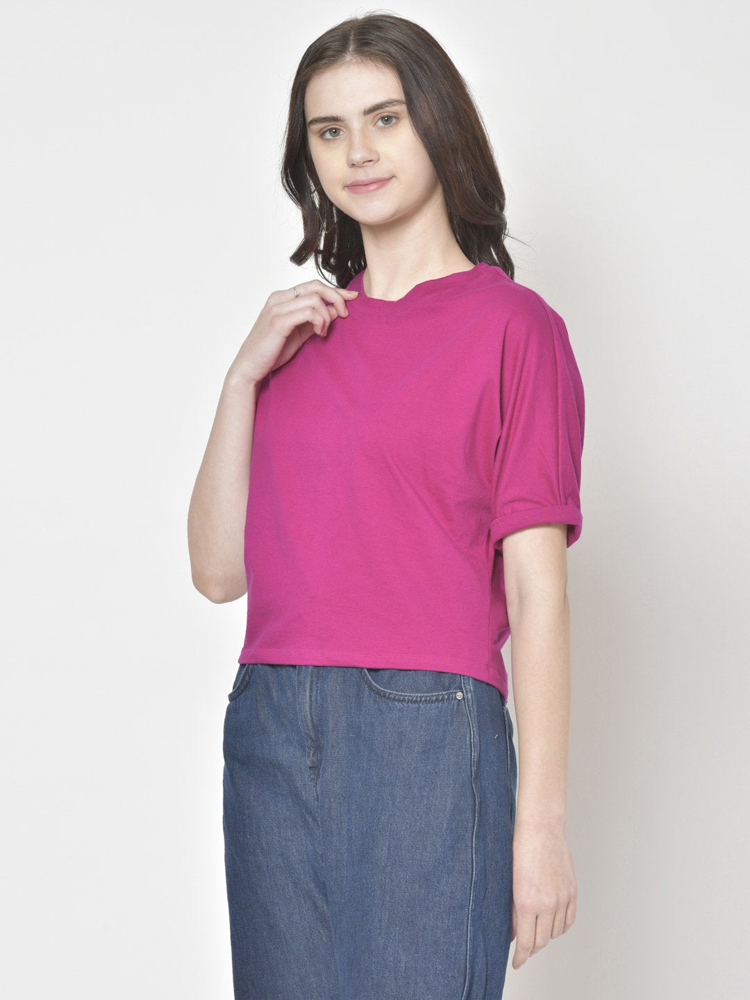 Cation Magenta Crop Top