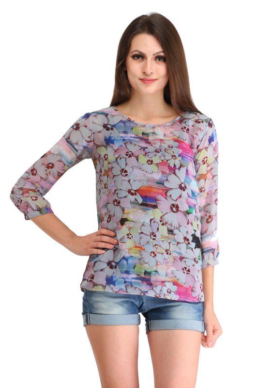 Cation Printed Georgette Top