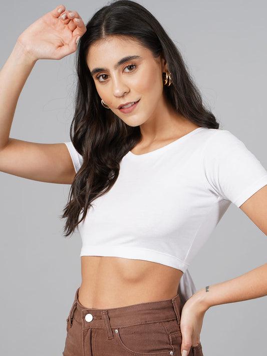 SCORPIUS White Knot Crop Top