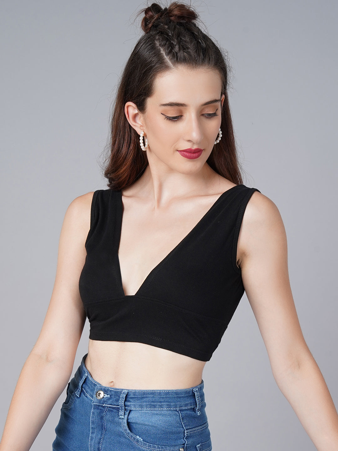 Buy Black Tops for Women by Cation Online
