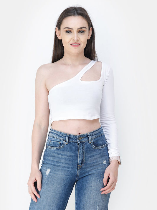 Scorpius solid white top